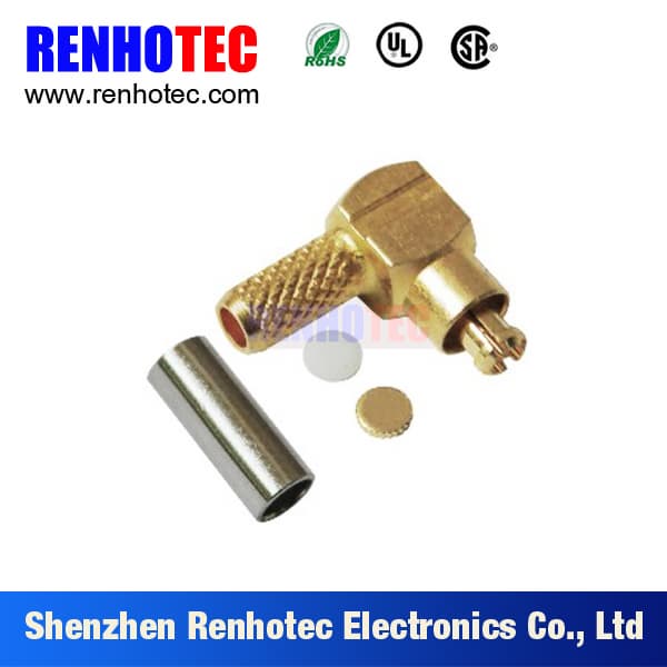 Customize Nickel Plating MMCX Male Connector for RG58 Cable